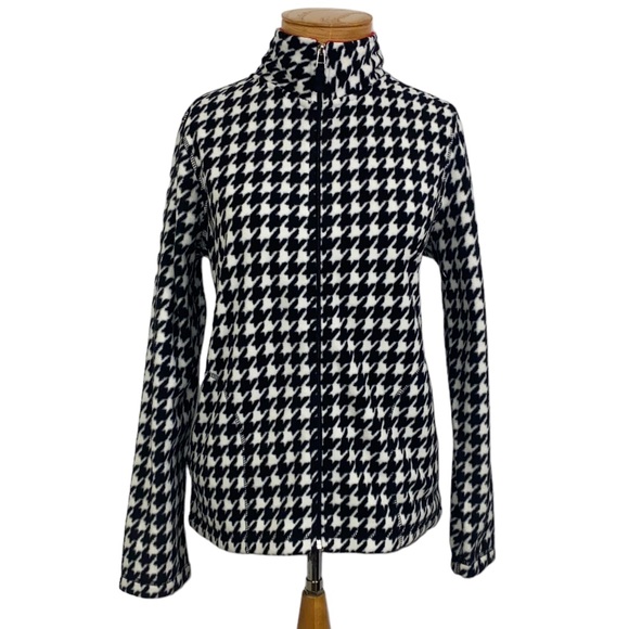 Kim Rogers Black White Check Fleece Jackets Small NWOT - Picture 6 of 7